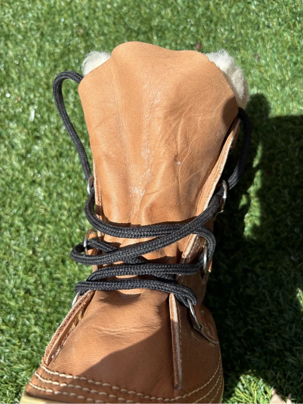 Mens 8 Sorel Caribou Buff Leather Waterproof Snow Winter Boots Insulated Kaufman